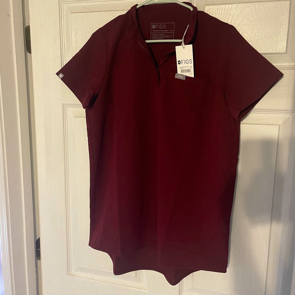 XS burgundy figs kitale 2.0 maternity top